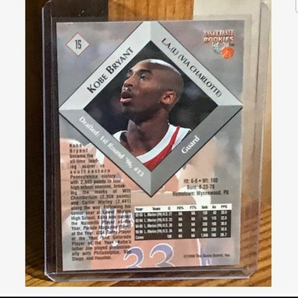 1996 Kobe Bryant Lower Merion High School Rookie Card - Picture 3 of 3